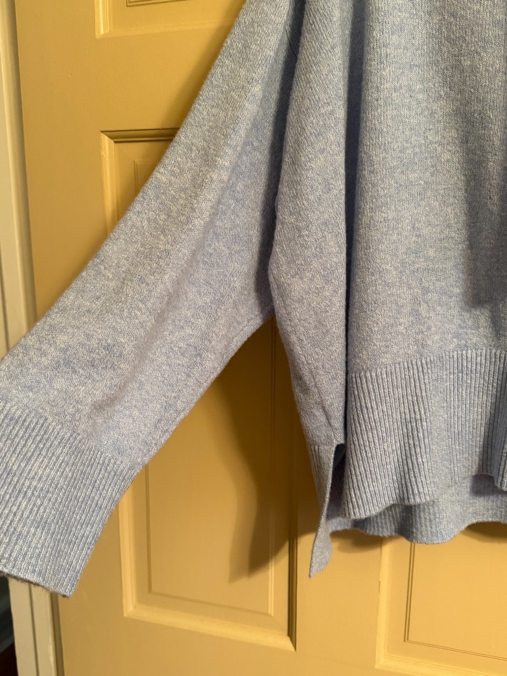 LOFT Light Blue Turtleneck Drawstring Sweater - Picture 5 of 8